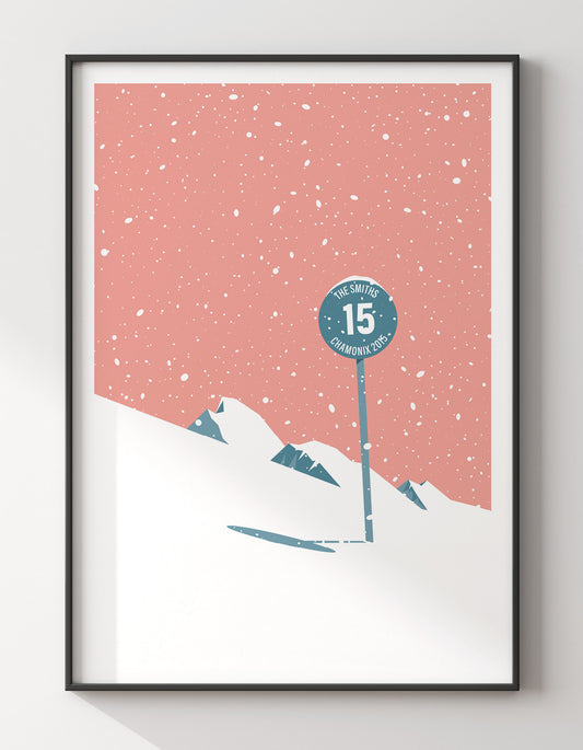 Ski signpost