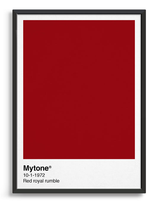 Pantone style art print with custom colour and text