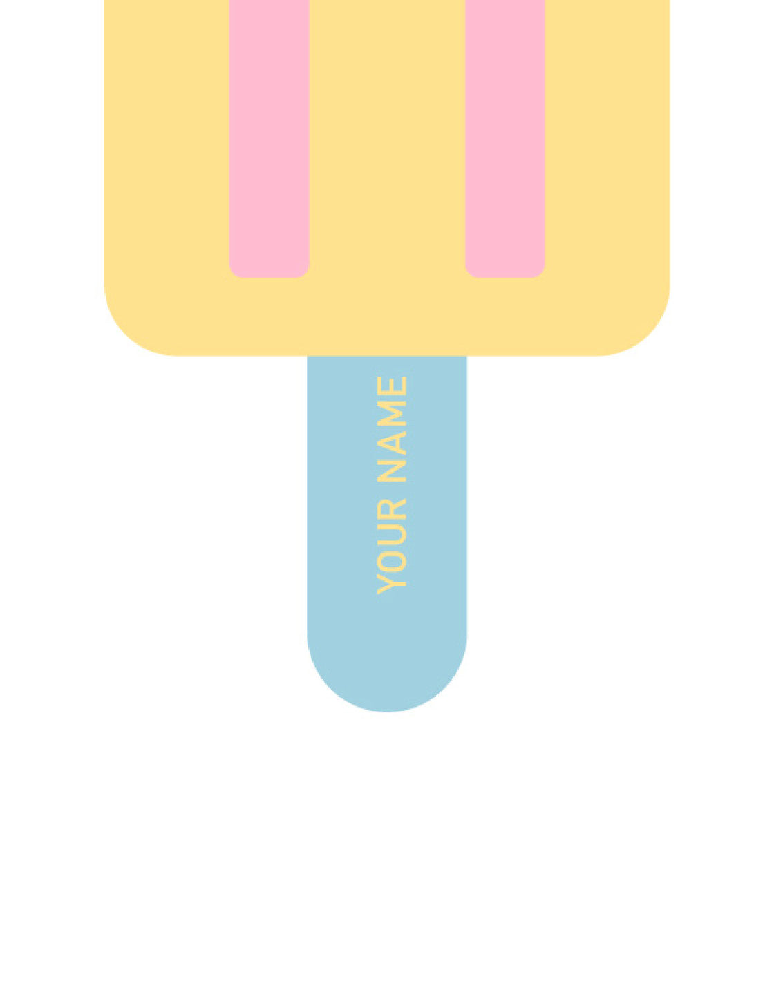close up of blue lolly stick with personalisation option