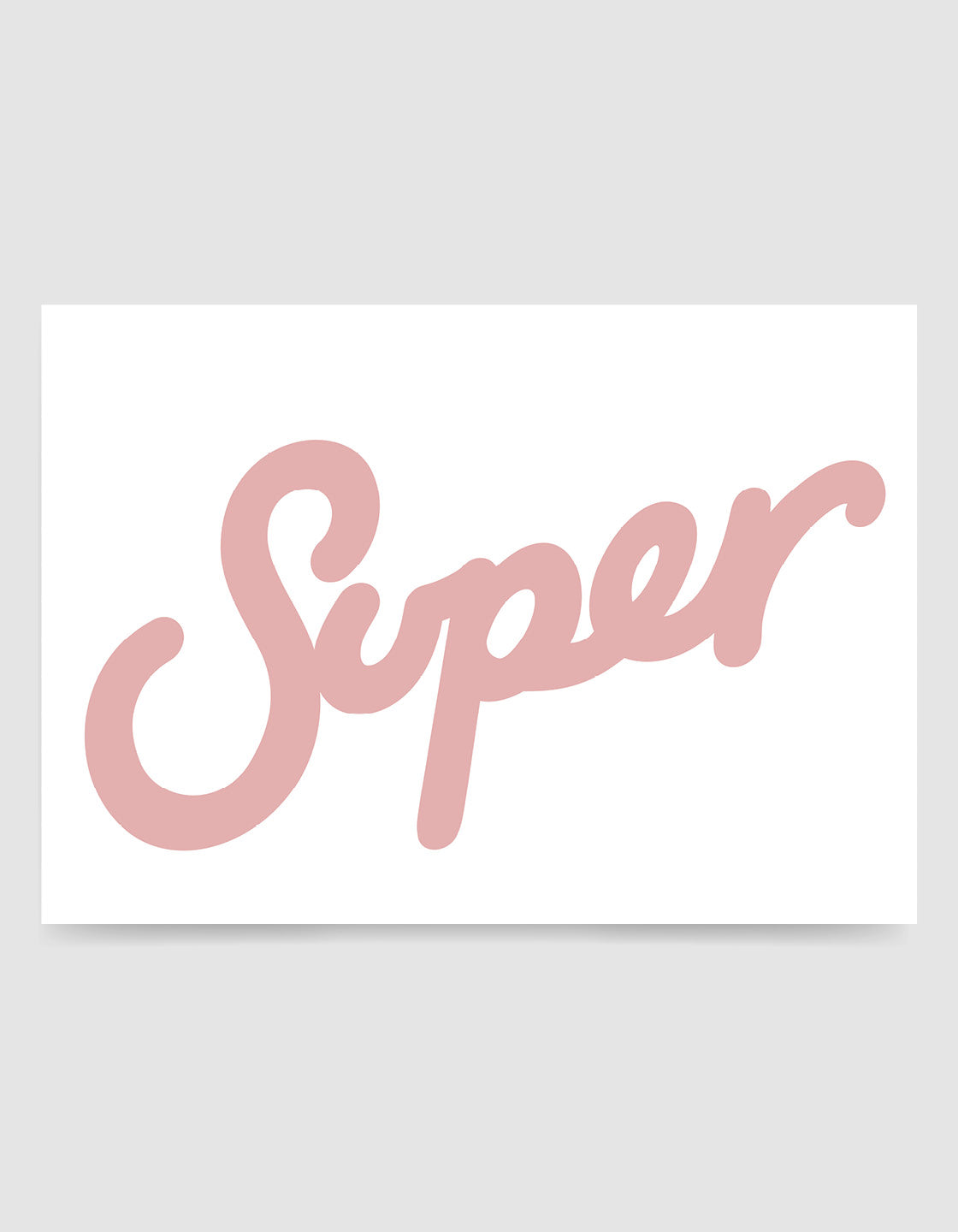 pink super typography print