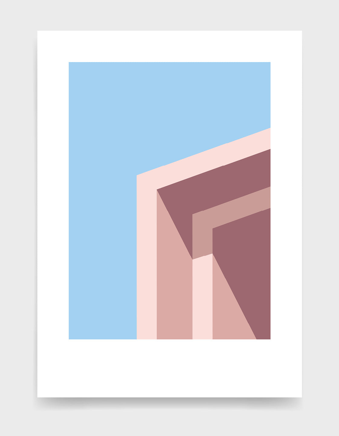 Minimal architecture poster / Abstract geometric art print