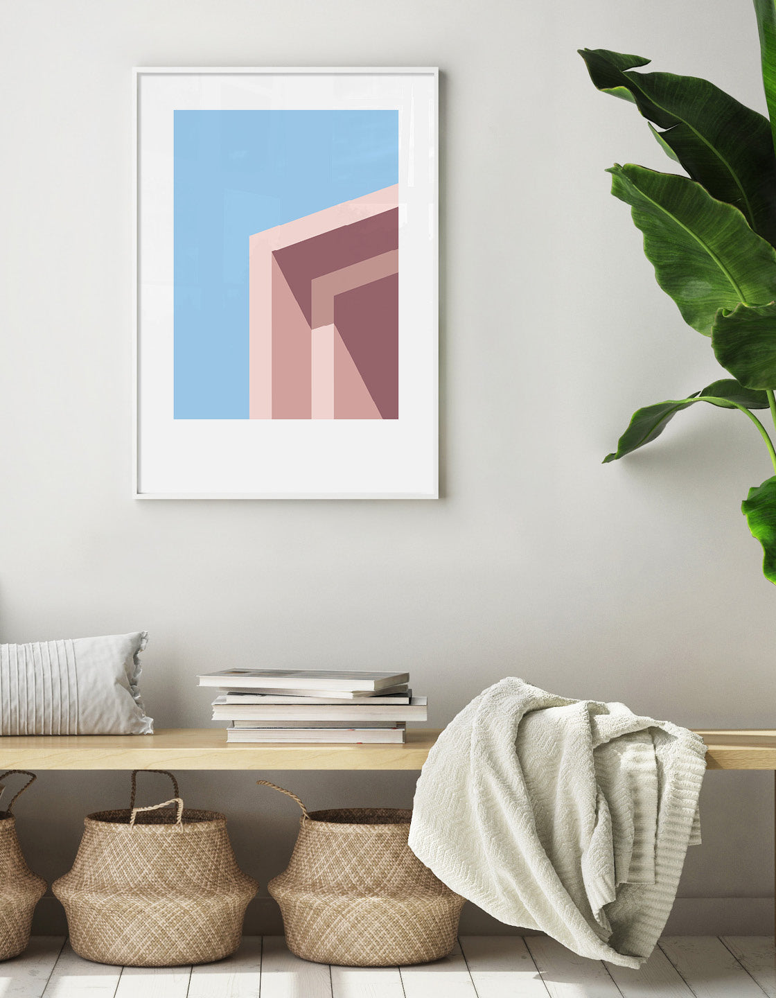 Minimal architecture poster / Abstract geometric art print