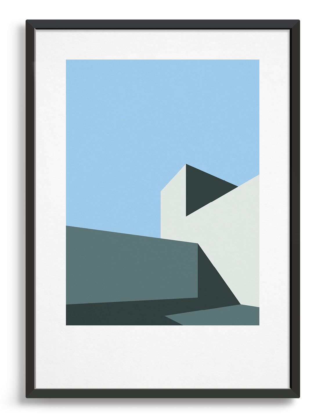 Minimal architecture inspired wall art / Abstract geometric poster for a gallery wall