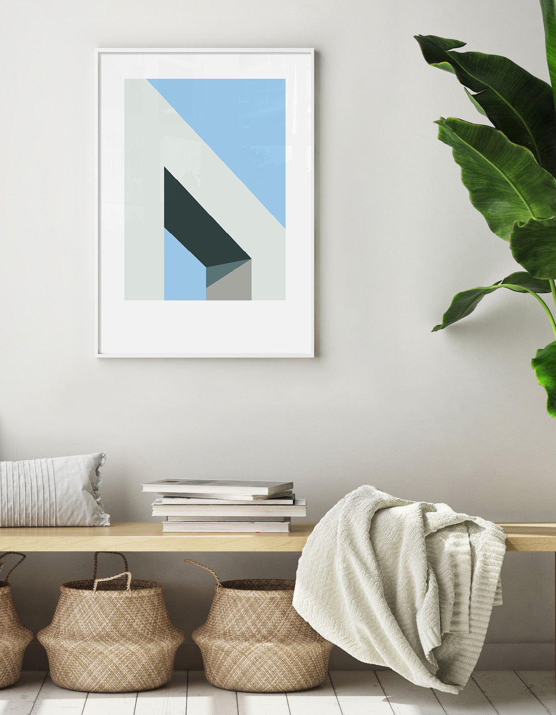 Home office art print / Minimal abstract gallery wall ideas