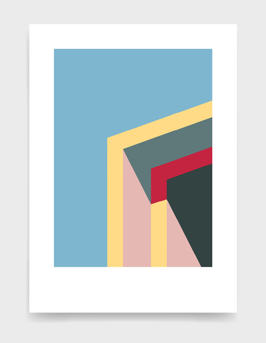 Minimal architecture poster / Abstract geometric art print