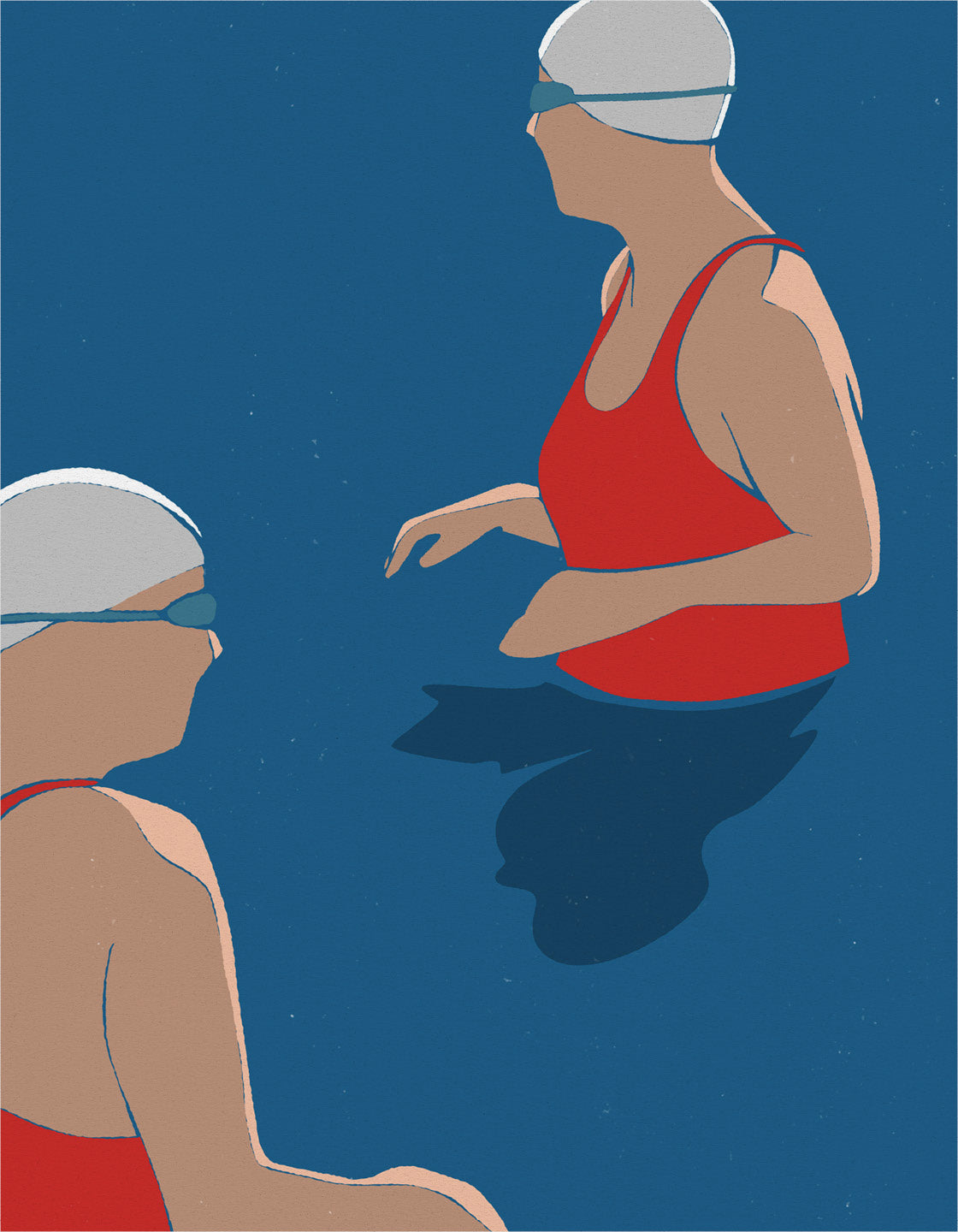 Women swimming